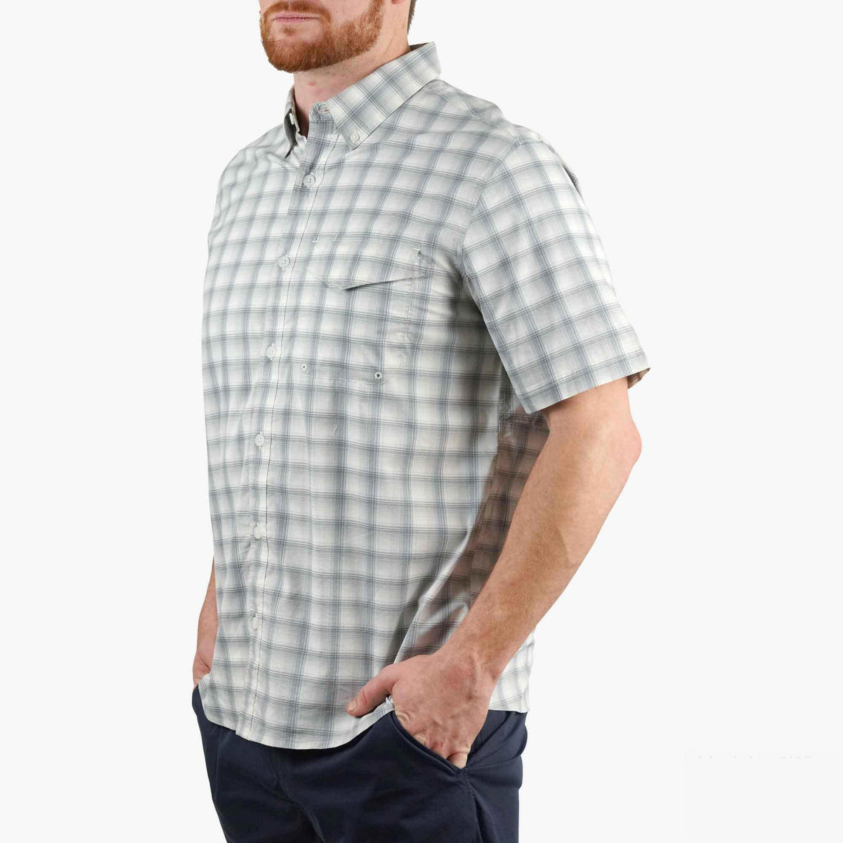 Mens AFTCO Portside SS Vented Fishing Shirt