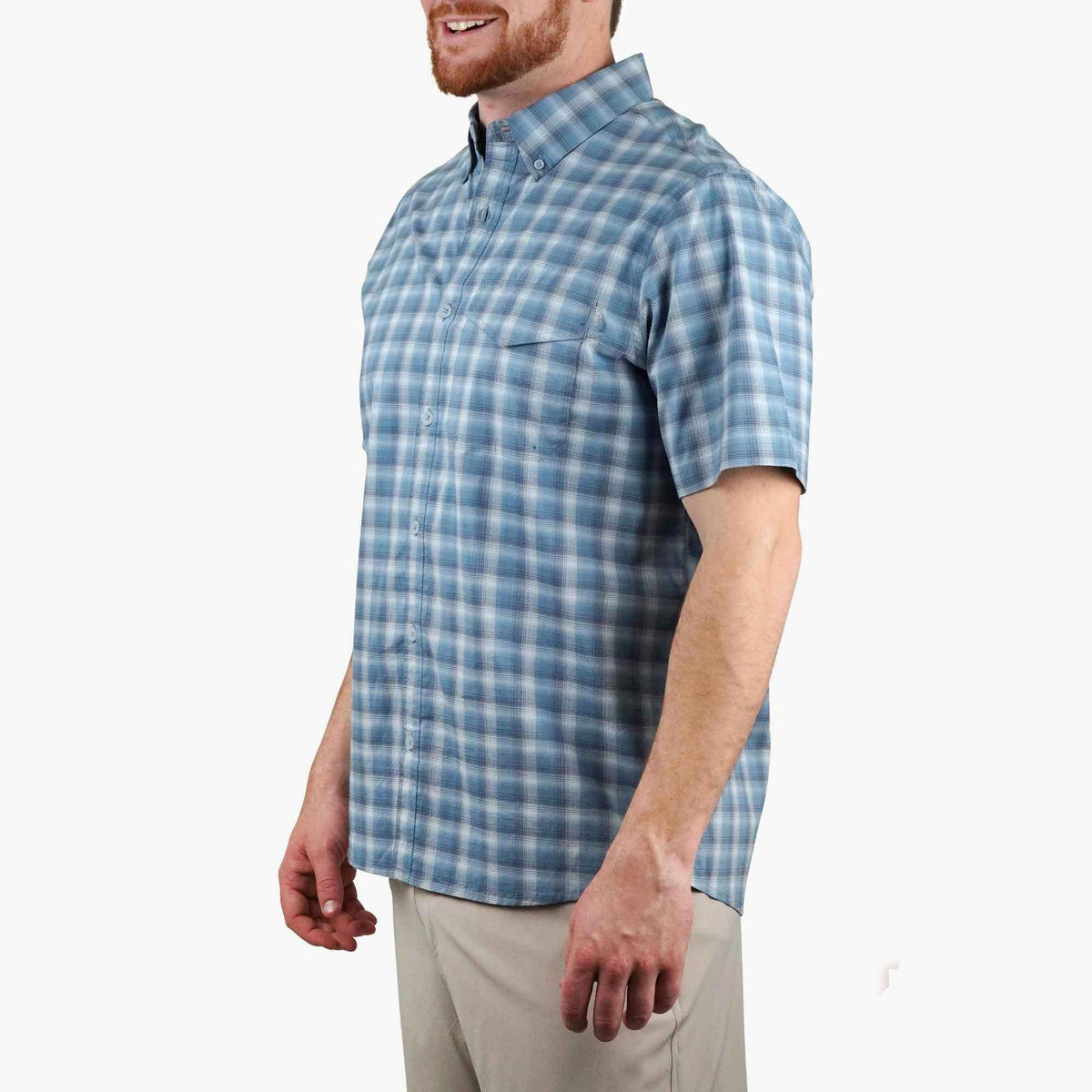 Mens AFTCO Portside SS Vented Fishing Shirt
