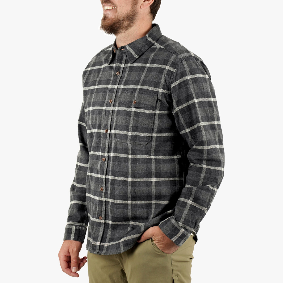 Mens AFTCO Lager LS Flannel Shirt