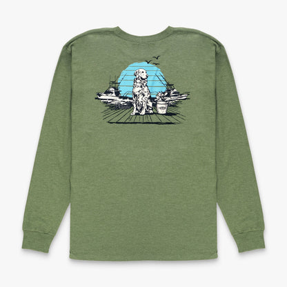 Mens AFTCO Bucket Long Sleeve Fishing Tee Shirt