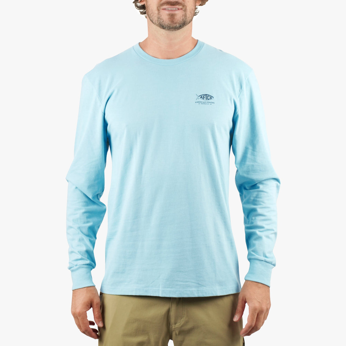 Mens AFTCO Bucket Long Sleeve Fishing Tee Shirt