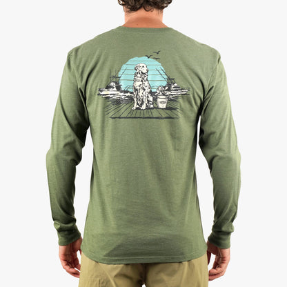 Mens AFTCO Bucket Long Sleeve Fishing Tee Shirt